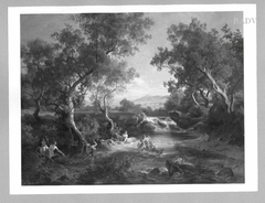 Landschaft mit badenden Kentauren by Friedrich Preller the Younger