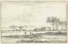 Landschap met boerderij by Unknown Artist