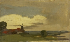 Landschap met de molen van Wijk bij Duurstede by Willem Witsen