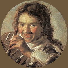 Laughing boy with a flute by Frans Hals