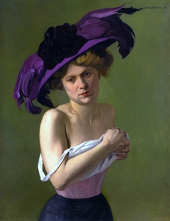 Le chapeau violet by Félix Vallotton