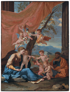 Le repos pendant la fuite en Egypte by Nicolas Poussin