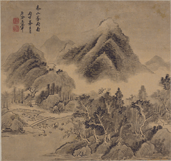 Leaf from Album of Landscape by Wang Hui