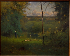 Looking over the River by George Inness