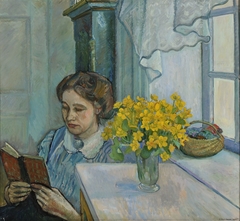 Lydia is reading by Oluf Wold-Torne