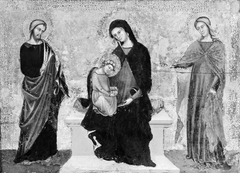 Madonna and Child Enthroned with Saints James Minor and Lucy by Paolo Veneziano