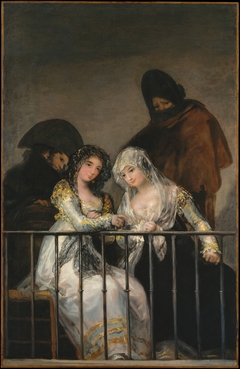 Majas on a Balcony by Francisco de Goya