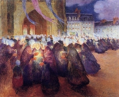 Nightime Procession in Saint-Pol-de-Léon by Ferdinand du Puigaudeau