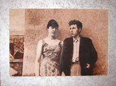 ‘Nostalgia: Margaret Clark and John A Walker circa 1959 or 1960’, (1973). Oil on canvas. 121.5 x 91.5 cm. by john albert walker