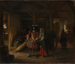 Officer paying the Hostess by Pieter de Hooch