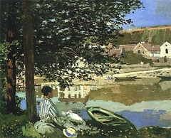 On the Bank of the Seine, Bennecourt by Claude Monet