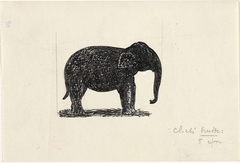 Ontwerp boekillustratie voor Alexander Cohen's Van Anarchie tot Monarchie: Olifant by Leo Gestel