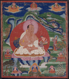 Padma Dorje (1128-88) as a Mahasiddha (Great Adept) and Lamas by Anonymous