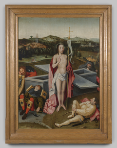 Paneelschildering "De opstanding van Jezus" op eikenhout, navolger van Jheronimus Bosch, tweede helft 16e eeuw by Hieronymus Bosch