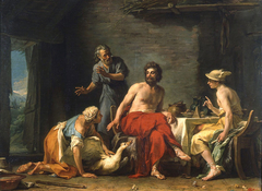 Philemon and Baucis Offering Hospitality to Jupiter and Mercury by Jean-Bernard Restout