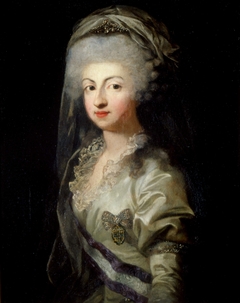 Portraint of Princess Maria Carolina of Bourbon with Diadem by Anton Graff