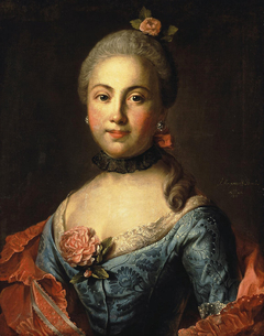 Portrait of a Woman in a Blue Dress by Ivan Argunov