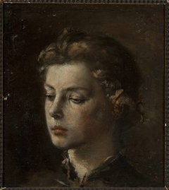 Portrait of a young girl by Konstanty Mańkowski