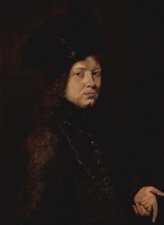 Portrait of a Young Man in a Fur Hat by Christopher Paudiß