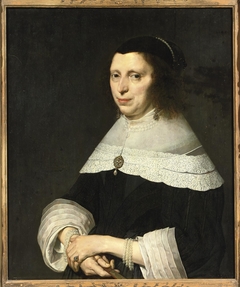 Portrait of an unknown woman wearing pearls by David Bailly