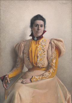 Portrait of Marthine Cappelen Hjort, b. Kiær by Asta Nørregaard