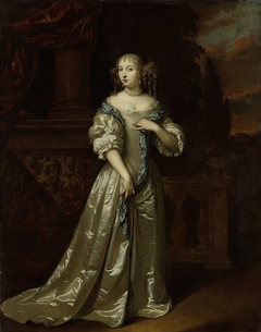 Portrait of Philippina Staunton, Wife of Roelof van Arkel (1632-1709), lord of Broeckhuijsen by Caspar Netscher