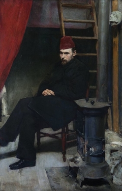 Portrait of sculptor Konstanty Laszczka. by Józef Mehoffer