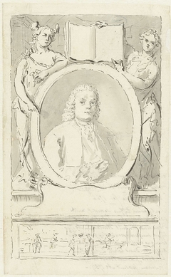 Portret van de lettersnijder Jacobus Franciscus Rosart by Cornelis van Noorde