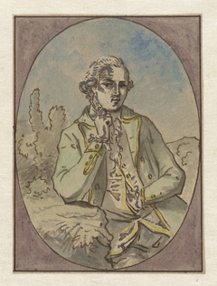 Portret van onbekende man, in ovaal by Jurriaan Andriessen