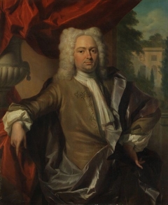 Portret van Willem Schepers (ca. 1684-1750) of Jacob Visch (ca. 1690-1729) by Philip van Dijk