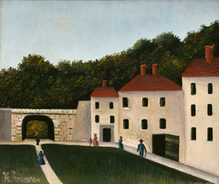 Promeneurs dans un parc by Henri Rousseau