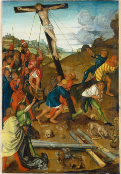 Raising of the Cross (Centre Panel of the Triptych) by Anonymous