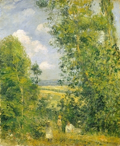 Repos dans le bois (côte des Grouettes), Pontoise by Camille Pissarro