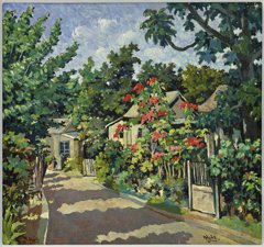 Retreat (Village Houses with Lush Gardens) by Albert Huie