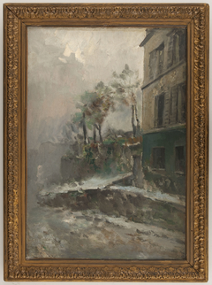 Rue de Montmartre sous la neige by Pierre Jacques Pelletier