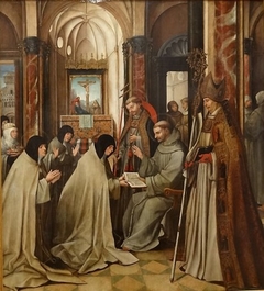 S. Francisco delivering the Statutes of the Order to Santa Clara by Jorge Afonso