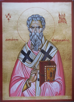 Saint Alexander - Egg Tempera on wood by Spiros Tseronis