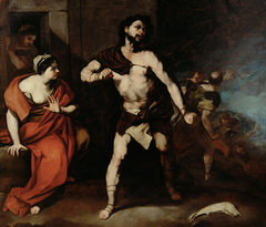 Samson breaks his fetters by Luca Giordano