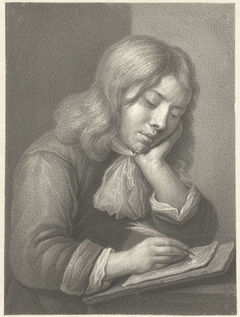 Schrijvende jongen by Johannes Cornelis Mertens