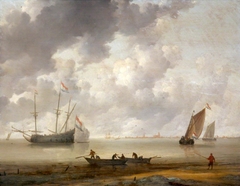 Seascape with Boats by Jeronymus van Diest II