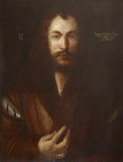 'Self-portrait in a Fur Coat, aged 28' (after Dürer) by Anonymous