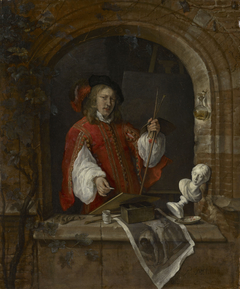 Self-Portrait standing at a Window by Gabriël Metsu