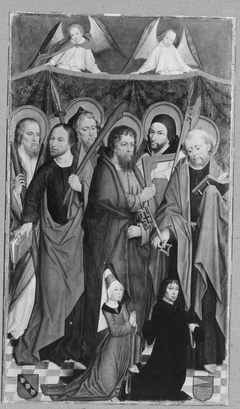 Six Saints with Donors and coat - of - arms by Derick Baegert