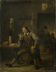 Smoker Leaning His Elbow on a Table by David Teniers the Younger