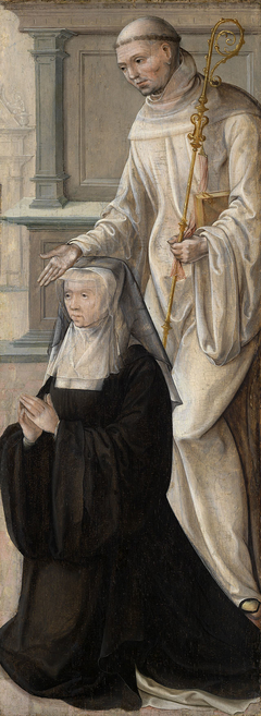 St. Bernard with a kneeling nun, ca. 1530-1540 by Pieter Coecke van Aelst