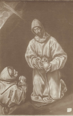 St Francis and Brother Leo Meditating on Death by El Greco