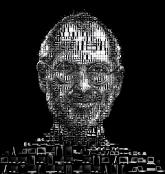 Steve Jobs 2011 (black) by Charis Tsevis