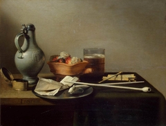 Still Life with Clay Pipes by Pieter Claesz