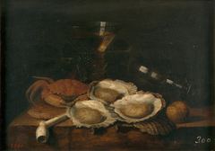 Still life with crab and oysters by Theodoor Smits