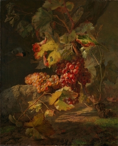 Still Life with Grapes by Frants Diderik Bøe